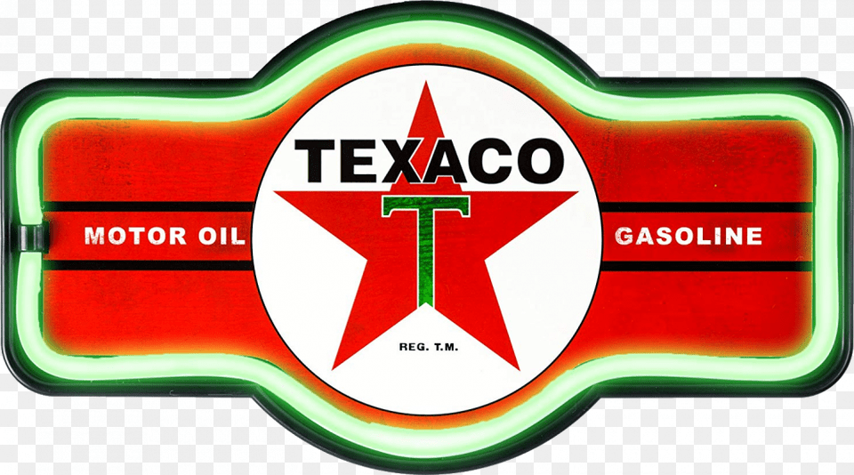 Texaco Red Logo Led Tube Texaco Motor Oil Gasoline Tin Sign 12 X, Light, Symbol, First Aid Png Image