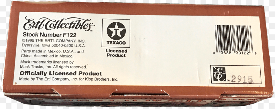 Texaco Tanker Coin Bank Ertl Collectible 50th Anniversary Edition 164 Diecast, Box, Cardboard, Carton, Package Free Png Download