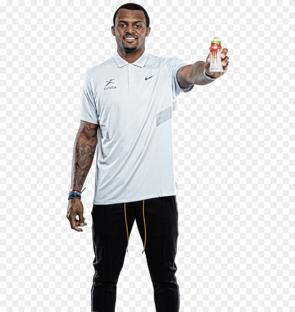 Texans Qb Deshaun Watson Deshaun Watson Zurvita, T-shirt, Sleeve, Shirt, Person Free Transparent Png