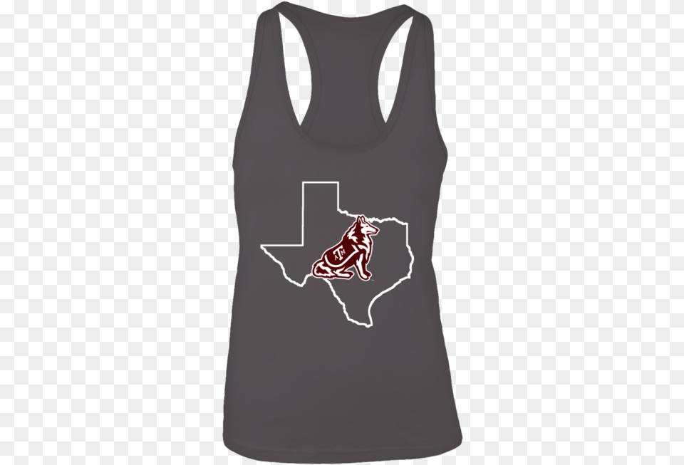 Texas Aampm Aggies Reveille In State Outline Shirt Active Tank, Clothing, Tank Top Png