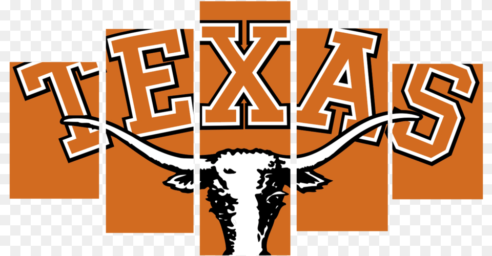 Texas Art University Of Texas Sport Logo, Animal, Cattle, Mammal, Longhorn Png Image