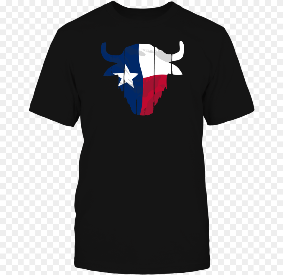 Texas Buffalo Skull Flag T Shirts T Shirt Texas Buffalo Emblem, Clothing, T-shirt, Animal, Bull Free Png Download