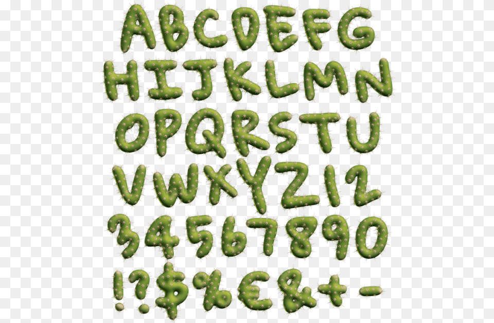 Texas Cactus Font Cactus Font, Plant, Pattern, Green, Text Png