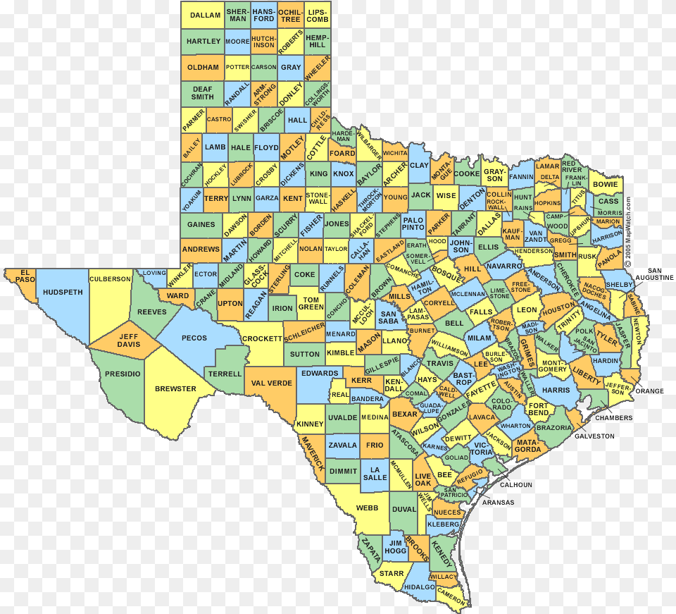 Texas Counties Map 2 Large Map Texas Map Red River, Chart, Plot, Atlas, Diagram Png