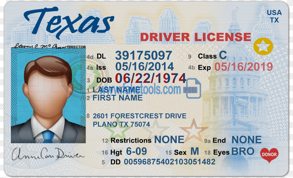 Texas Driver License Psd Template Texas Driver39s License, Text, Document, Person, Id Cards Free Transparent Png