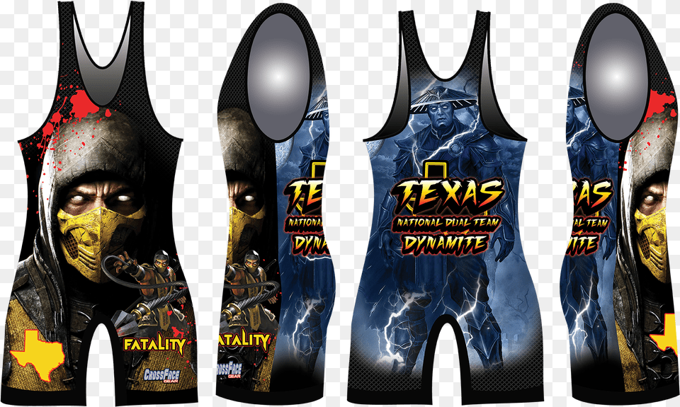 Texas Dynamite Wrestling Singlet Mk Scorpion Tablet Ipad Air 1 Vertical, Vest, Clothing, Adult, Person Free Png