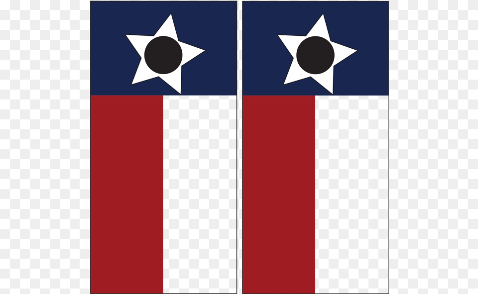 Texas Flag Cornhole Board Wrap Set, Star Symbol, Symbol Png Image