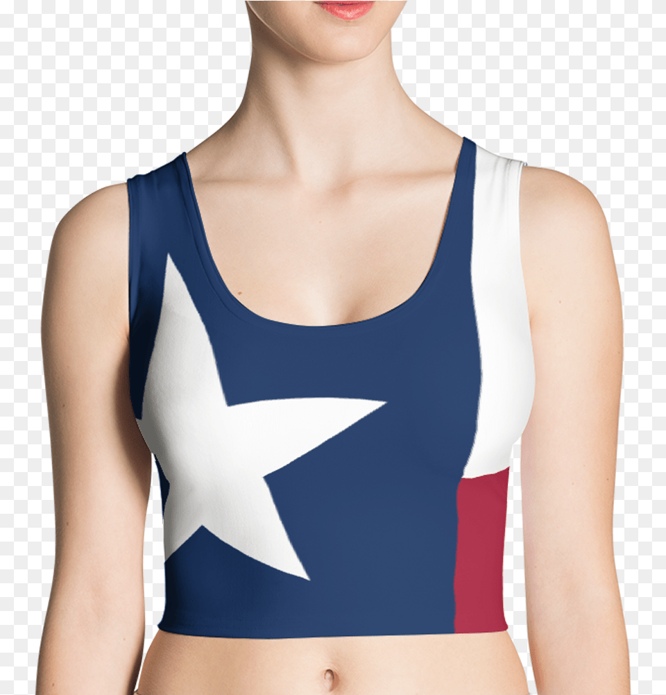 Texas Flag Crop Top Festiproper Electric Feel Sublimated Crop Top Edm, Bra, Clothing, Underwear, Lingerie Png Image