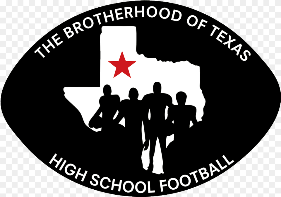 Texas High School Football Brotherhood Alumni Silhouette, Logo, Adult, Male, Man Free Png