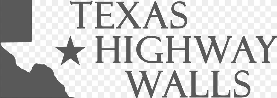 Texas Highway Walls Monochrome, Text, Symbol Free Png Download