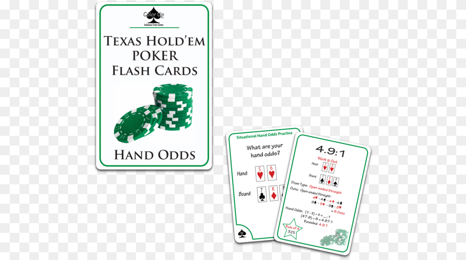 Texas Hold39em Poker Flash Cards Hand Odds Book, Text, Game, Gambling Png Image