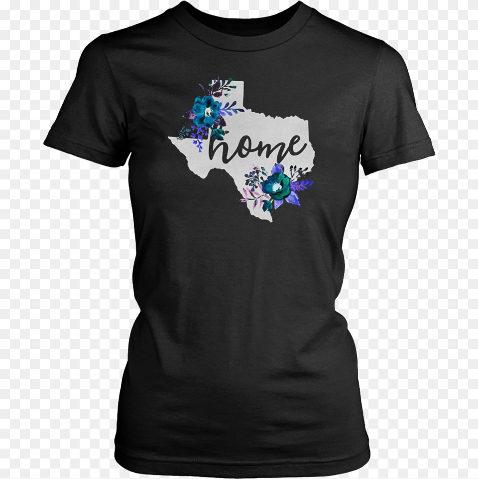 Texas Home Chalkboard Watercolor Flowers State T Shirt Texas Home Chalkboard Watercolor Flowers Unisex Tshirt, Clothing, T-shirt, Person, Sleeve Png Image