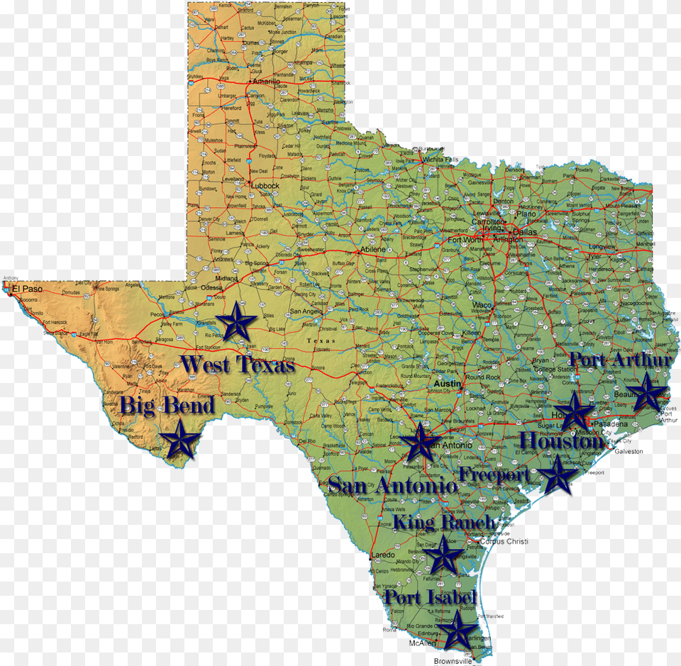 Texas Large Scale Map, Chart, Plot, Atlas, Diagram Free Png Download