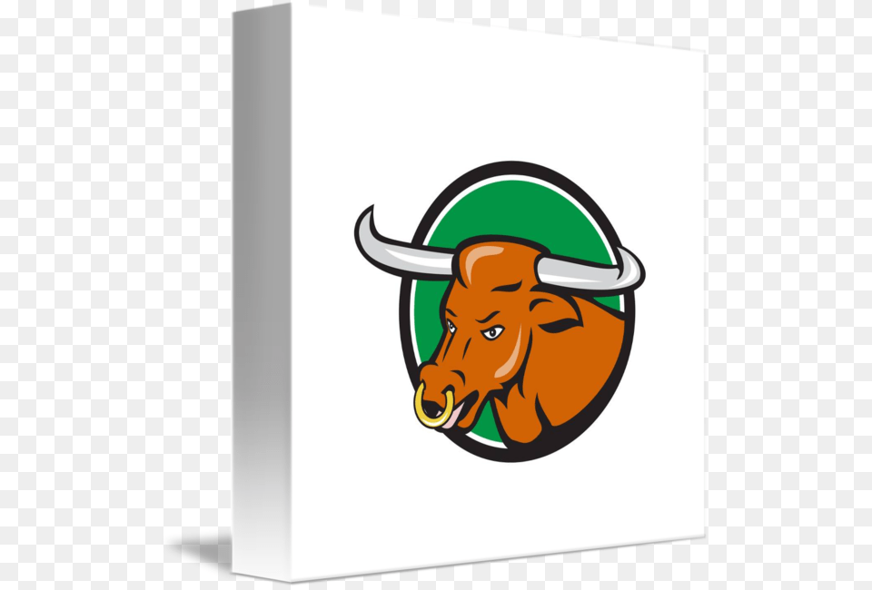 Texas Longhorn Bull Head Circle Cartoon, Animal, Mammal, Person, Face Png