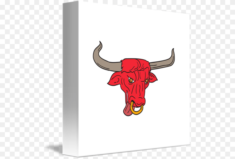 Texas Longhorn Red Bull Drawing Bull, Animal, Mammal, Cattle, Livestock Free Png Download
