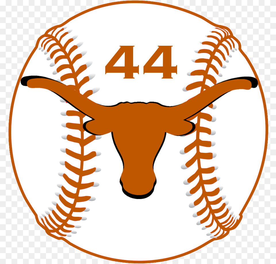 Texas Longhorns Baseball Logo Softball Stitches Svg Animal, Cattle, Livestock, Longhorn Free Png Download
