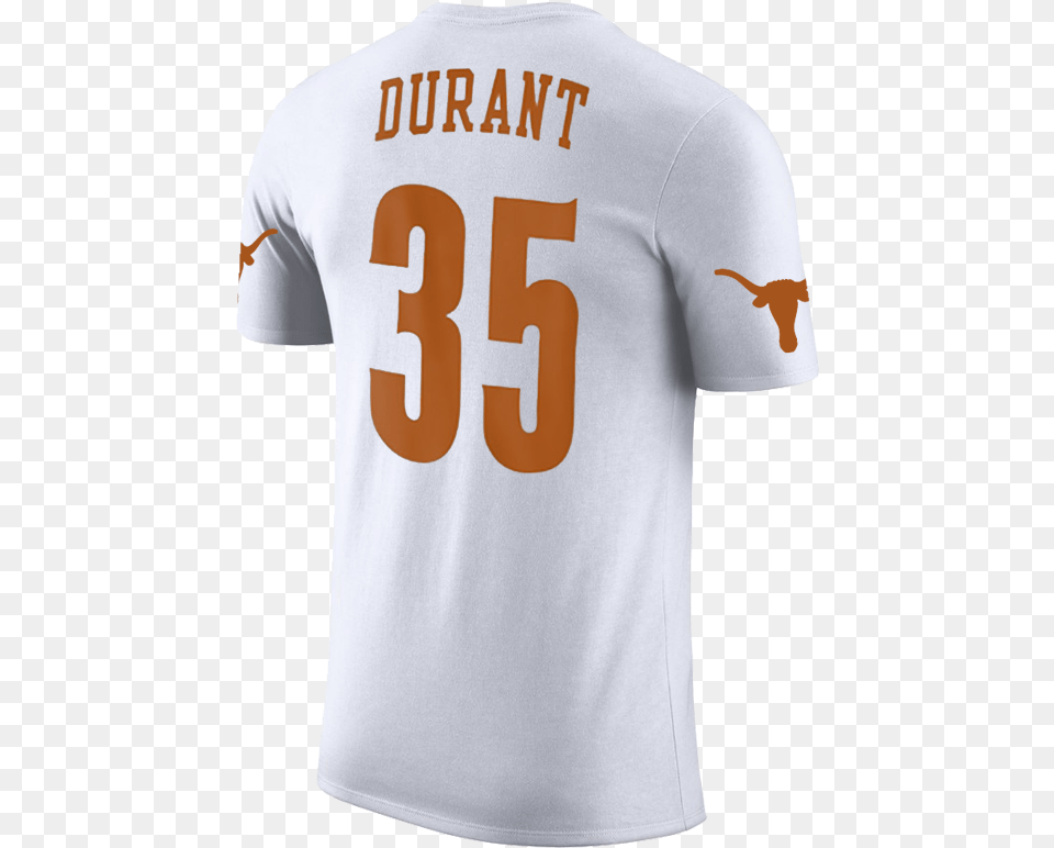 Texas Longhorns Kevin Durant Future Star T Shirt White, Clothing, T-shirt, Jersey, Text Free Transparent Png