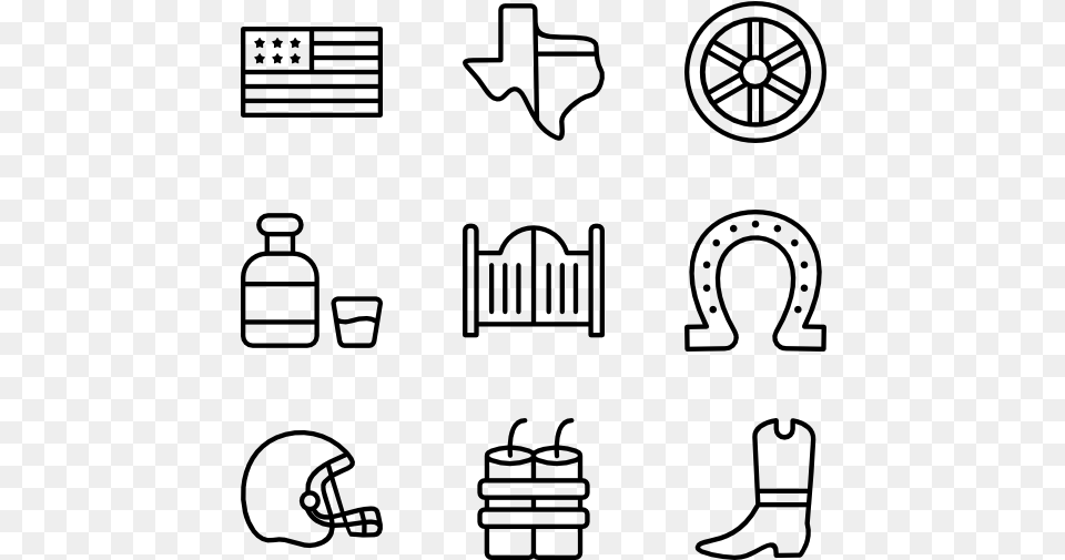 Texas Marine Icons, Gray Free Png