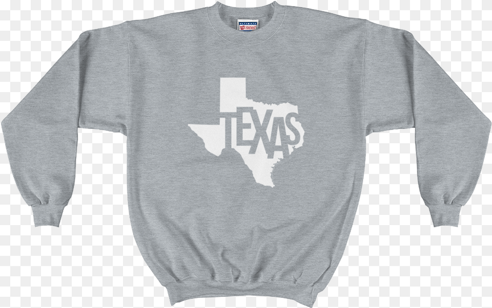 Texas Mockup Flat Front Light Steel, Clothing, Hoodie, Knitwear, Sweater Png Image