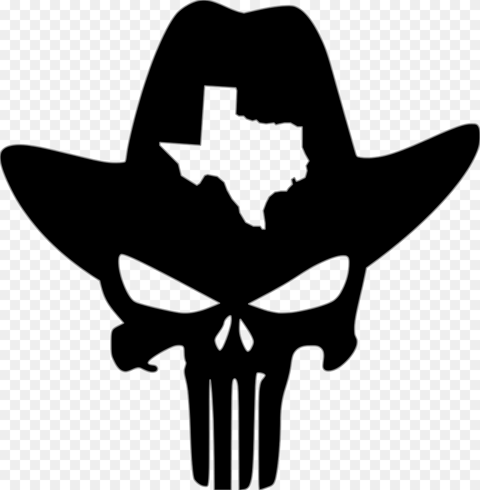 Texas Punisher File Size Punisher Skull Decal, Clothing, Hat, Cowboy Hat, Person Png
