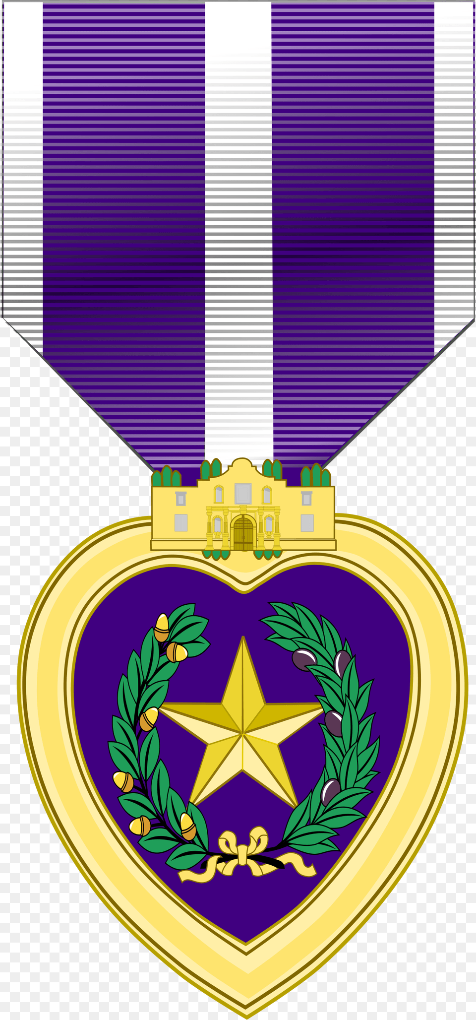 Texas Purple Heart Medal Wikipedia Purple Heart Clipart Medal, Gold, Symbol, Logo, Gold Medal Free Png Download