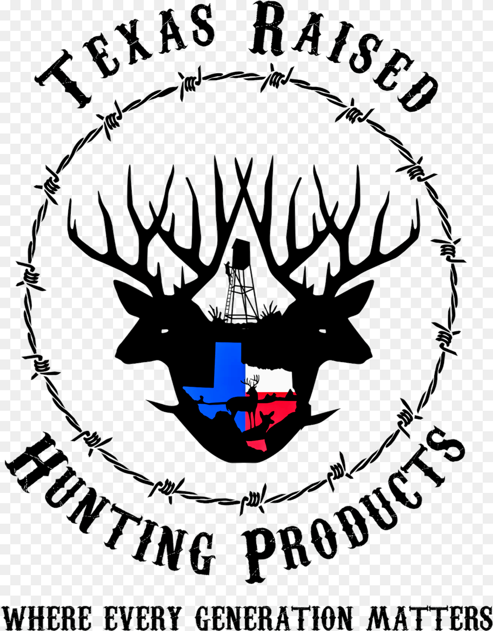 Texas Raised Hunting Products, Emblem, Symbol, Logo, Blackboard Free Png