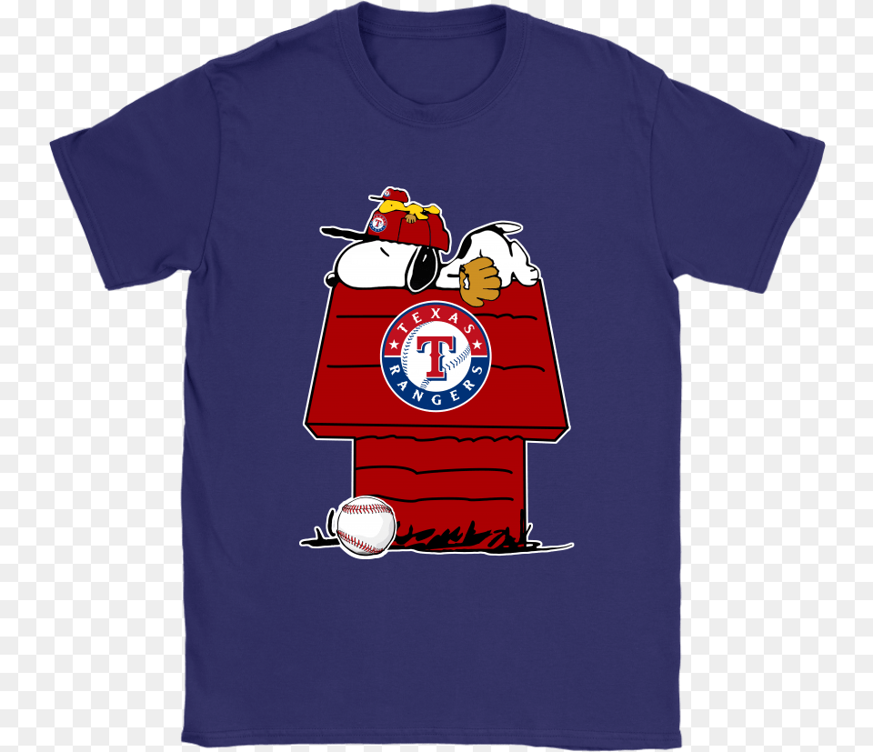 Texas Rangers Snoopy And Woodstock Resting Together Snoopy, Clothing, T-shirt, Ball, Baseball Free Png