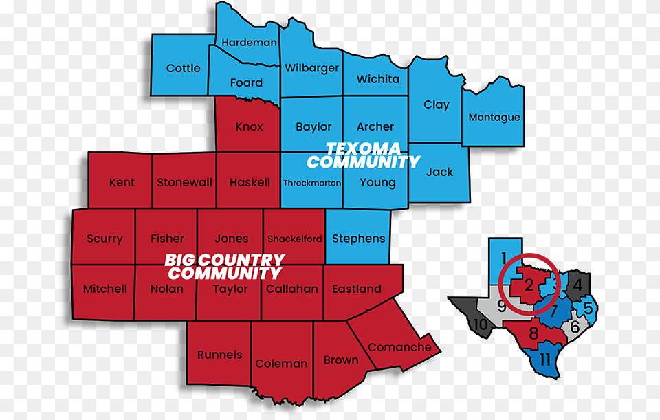 Texas Region Big Country Texas Counties, Chart, Plot, Diagram Png