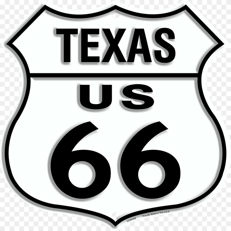 Texas Route Route 66 Illinois Sign, Symbol, Badge, Logo Free Png