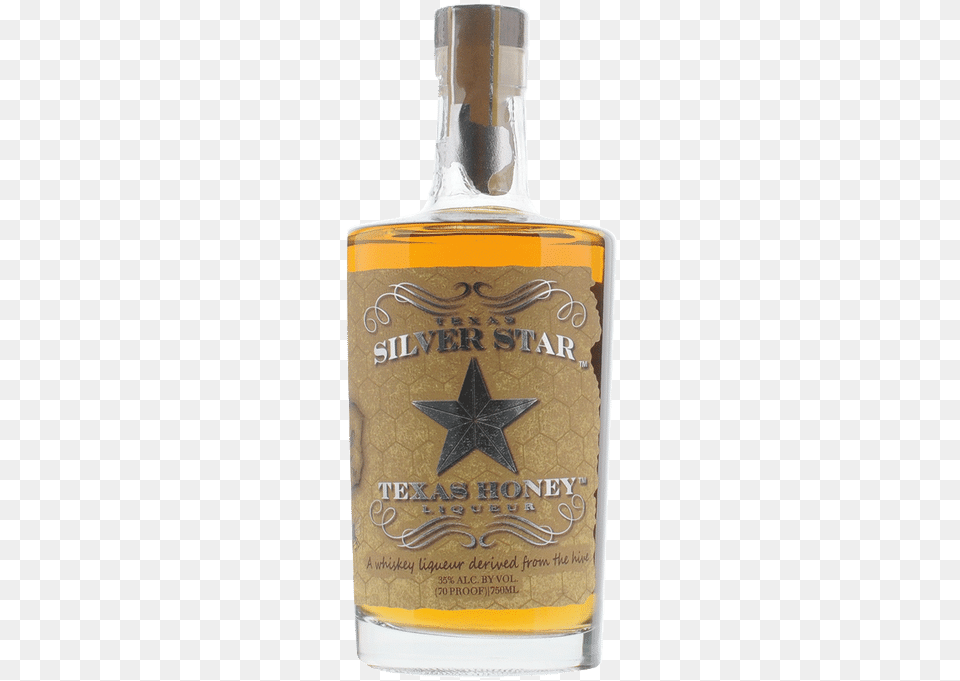 Texas Silver Star Texas Honey Liquor Texas Silver Star Whiskey, Alcohol, Beverage, Bottle, Cosmetics Free Transparent Png