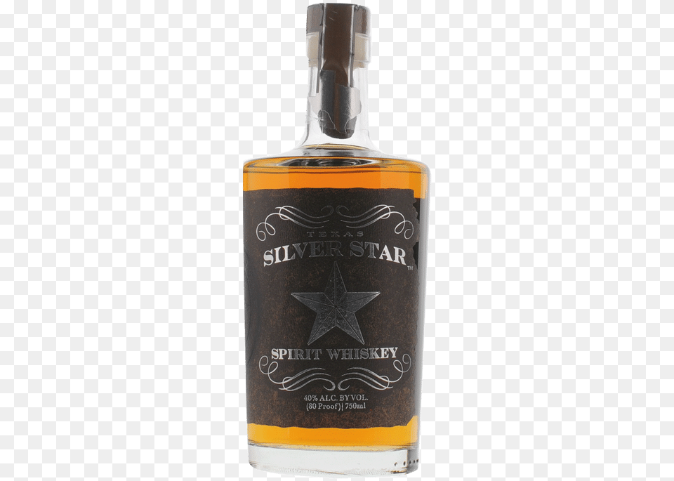 Texas Silver Star Whiskey, Alcohol, Beverage, Liquor, Bottle Png Image