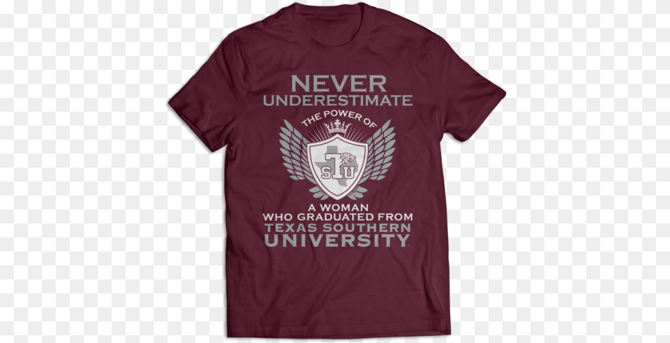 Texas Southern University Unisex, Clothing, T-shirt, Shirt, Maroon Free Png Download