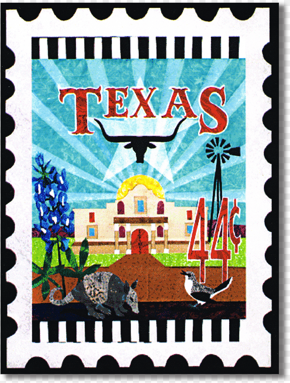 Texas Stamp Full Kit Laser Cut Pre Fused Applique Quilt Texas Stamp, Animal, Bird, Postage Stamp Free Transparent Png