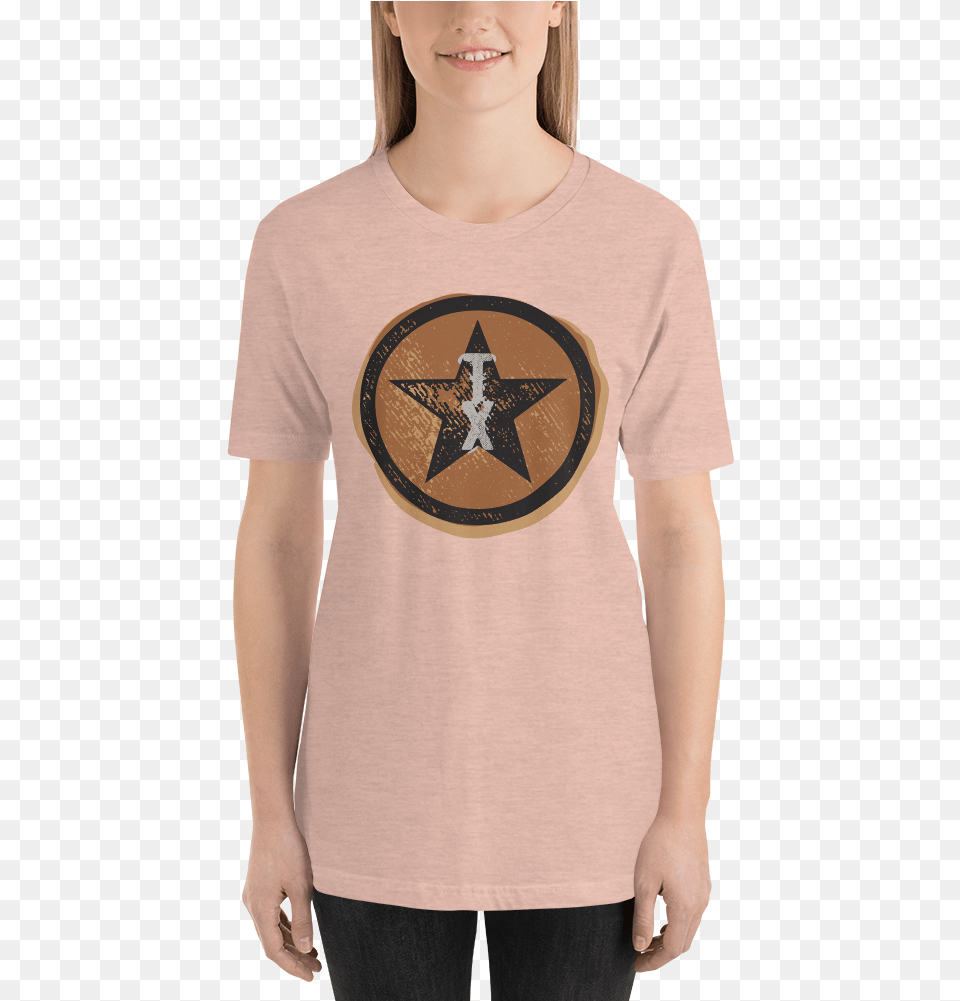 Texas Star Women39s T Shirt Shirt, Clothing, T-shirt, Person, Face Png