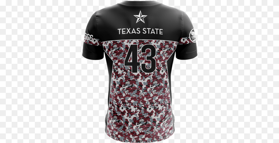 Texas State Buckets Alternate Dark Jersey Active Shirt, Clothing, T-shirt Png Image