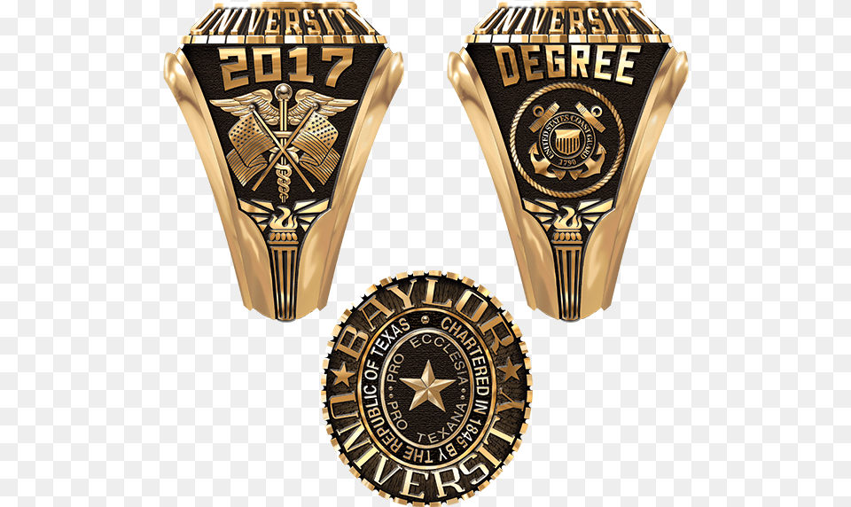 Texas State Class Ring, Badge, Logo, Symbol, Bronze Png Image