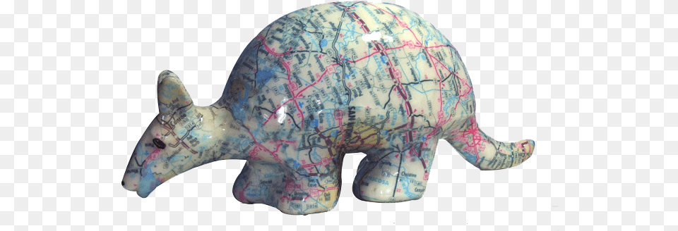Texas State Road Map Armadillo, Art, Porcelain, Pottery, Animal Free Png