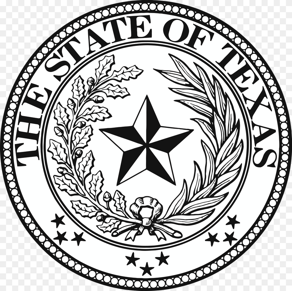 Texas State Seal Coloring, Symbol, Emblem Free Png