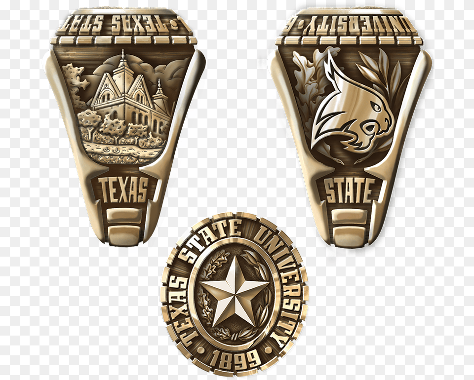 Texas State University Graduation Ring, Badge, Logo, Symbol Png Image