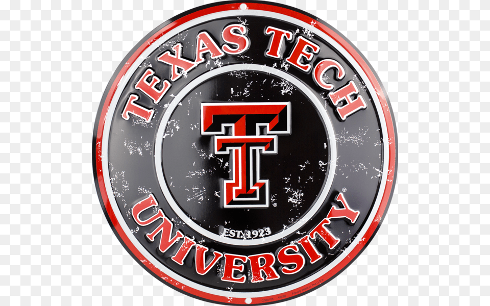 Texas Tech Red Raiders Circle Sign, Emblem, Symbol, Logo, Can Free Transparent Png