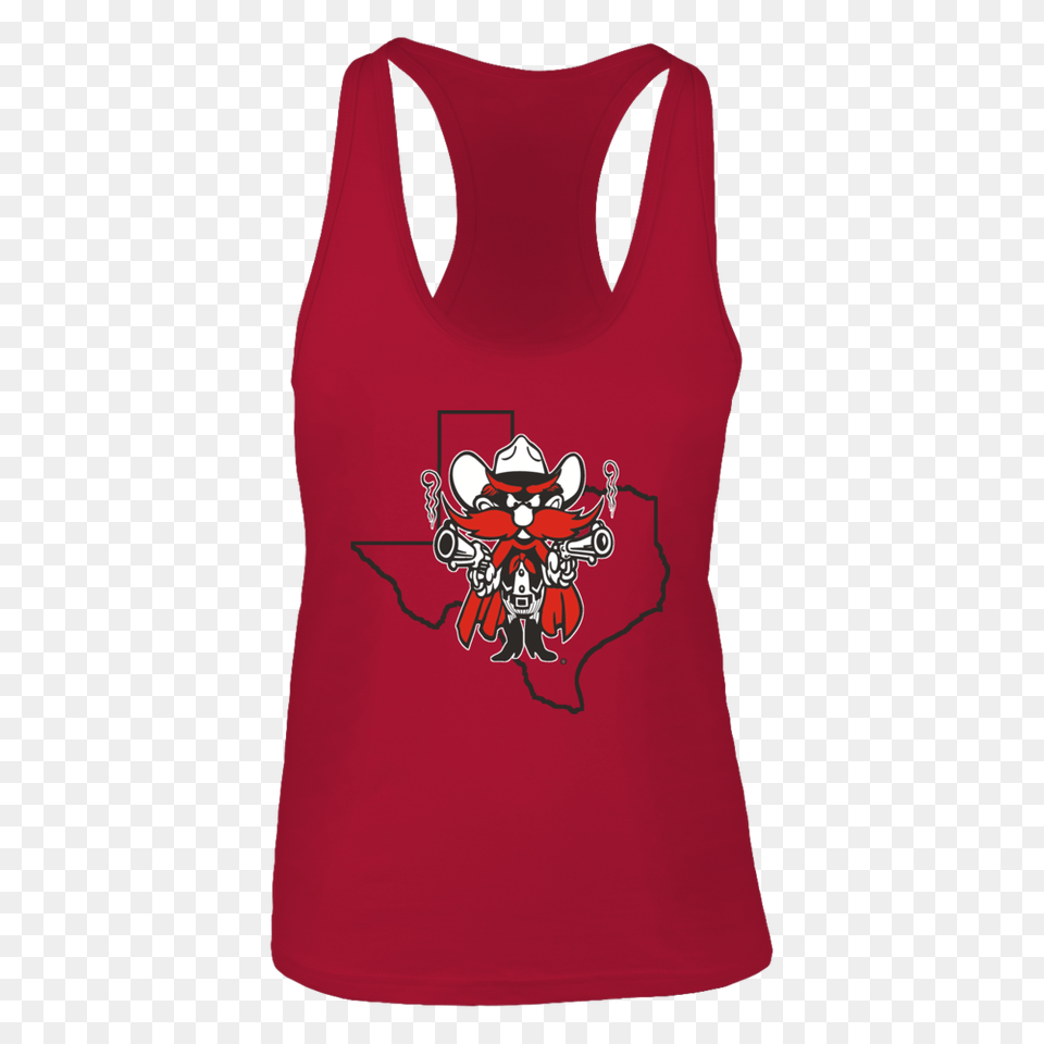 Texas Tech Red Raiders In State Outline Shirt Noble Ants, Clothing, Tank Top, Vest Png Image
