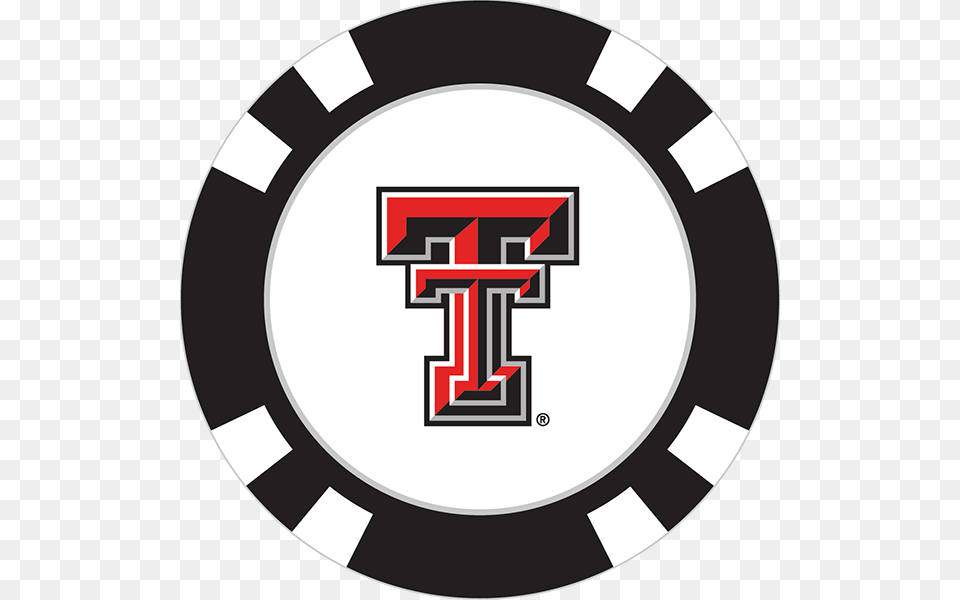 Texas Tech Red Raiders Poker Chip Ball Marker Cleveland Indians Logo, Emblem, Symbol, Disk Free Transparent Png