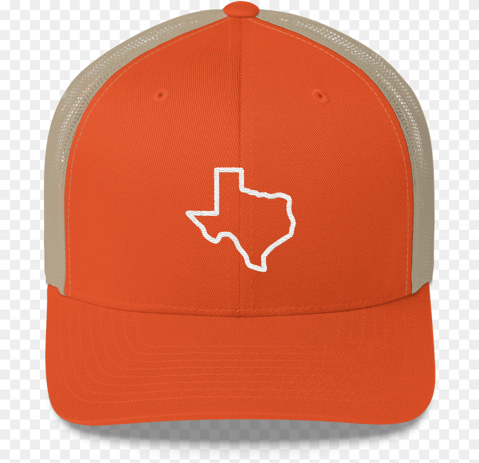 Texas Trucker Hat Orange U0026 Khaki Baseball Cap, Baseball Cap, Clothing Free Png