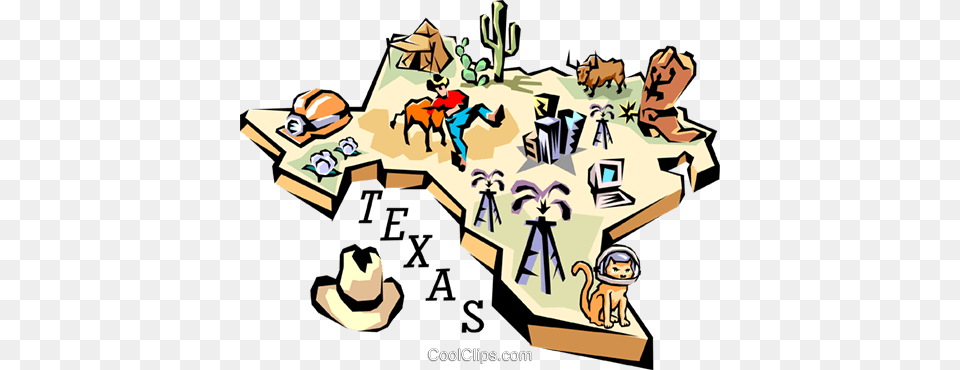 Texas Vignette Map Royalty Vector Clip Art Illustration Born On 2nd April, Publication, Book, Person, Comics Free Png Download