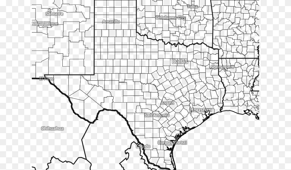 Texas Weather Map Black And White, Plot, Chart, Atlas, Diagram Free Png