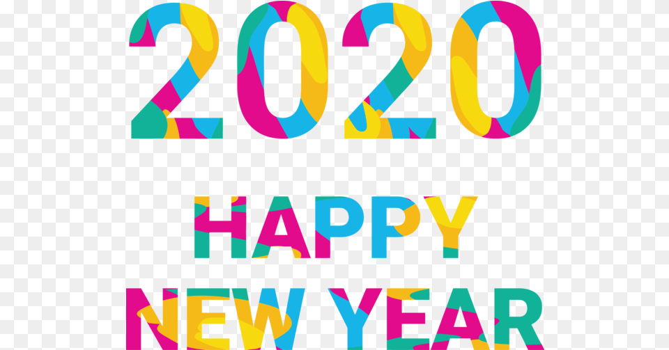 Text Font Line For Happy Year Eve Party Happy New Year 2020 Image Hd, Number, Symbol Free Transparent Png