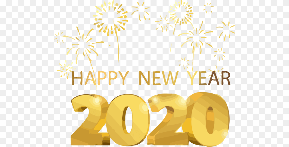 Text Font Yellow For Happy 2020 Happy New 2020, Number, Symbol Free Png Download