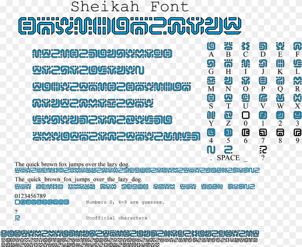 Text In Sheikah Is The Following Sheikah Schrift Png Image