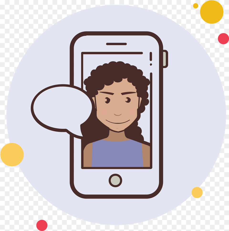 Text Message Icon Girl Friend Messaging Icon Download Transparent Mobile Phones Cartoon, Mobile Phone, Electronics, Photography, Phone Free Png