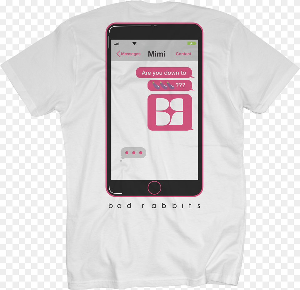 Text Message White T Shirt 25 Iphone, Clothing, T-shirt, Electronics, Mobile Phone Png Image